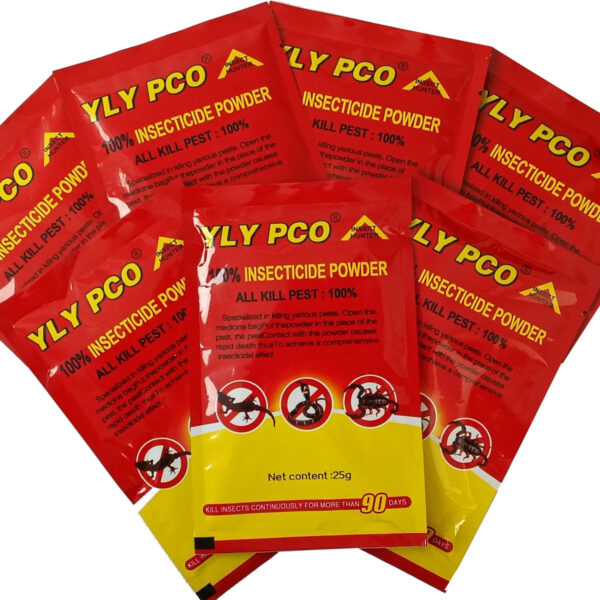 Insecticide Powder, 25g Per Sachet, Multi-Purpose Pest Killer for Spider, Cockroach, Lizard, Snake, Scorpion, Termite & All Crawling Insects, 90 Days Long Lasting Effect