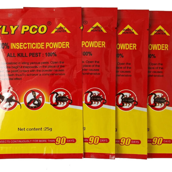 Insecticide Powder, 25g Per Sachet, Multi-Purpose Pest Killer for Spider, Cockroach, Lizard, Snake, Scorpion, Termite & All Crawling Insects, 90 Days Long Lasting Effect - 8 sachets