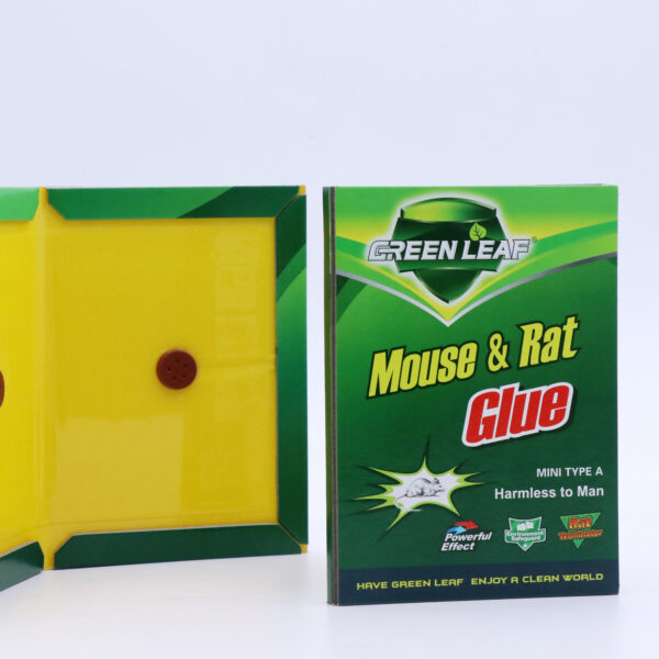 GREEN LEAF Mouse & Rat Glue Board, Mini Type A Strong Sticky Mouse Trap, Non-toxic Odorless Rodent Catcher for Indoor Use - 10 PCS