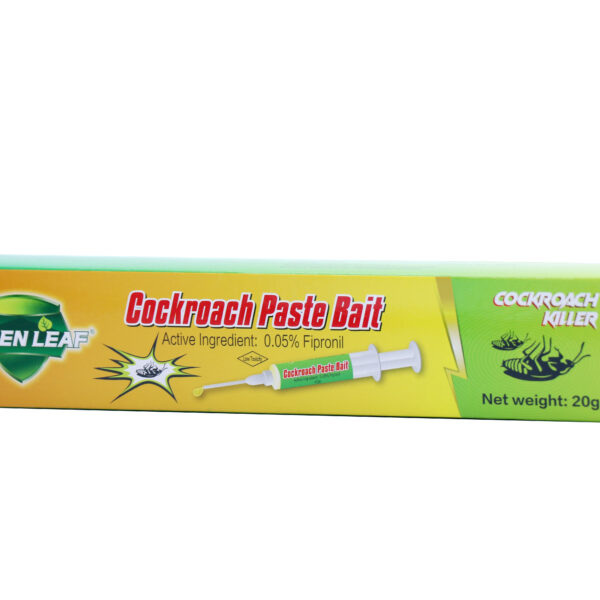 GREEN LEAF Cockroach Paste Bait Gel, 0.05% Fipronil Cockroach Killer Gel Bait, 20g Per Tube, Household Roach Elimination - 1 Box
