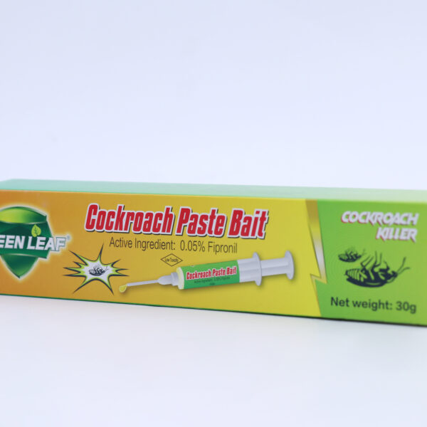 GREEN LEAF Cockroach Paste Bait Gel, 0.05% Fipronil Cockroach Killer Gel Bait, 30g Per Tube, Household Roach Elimination - 1 Box