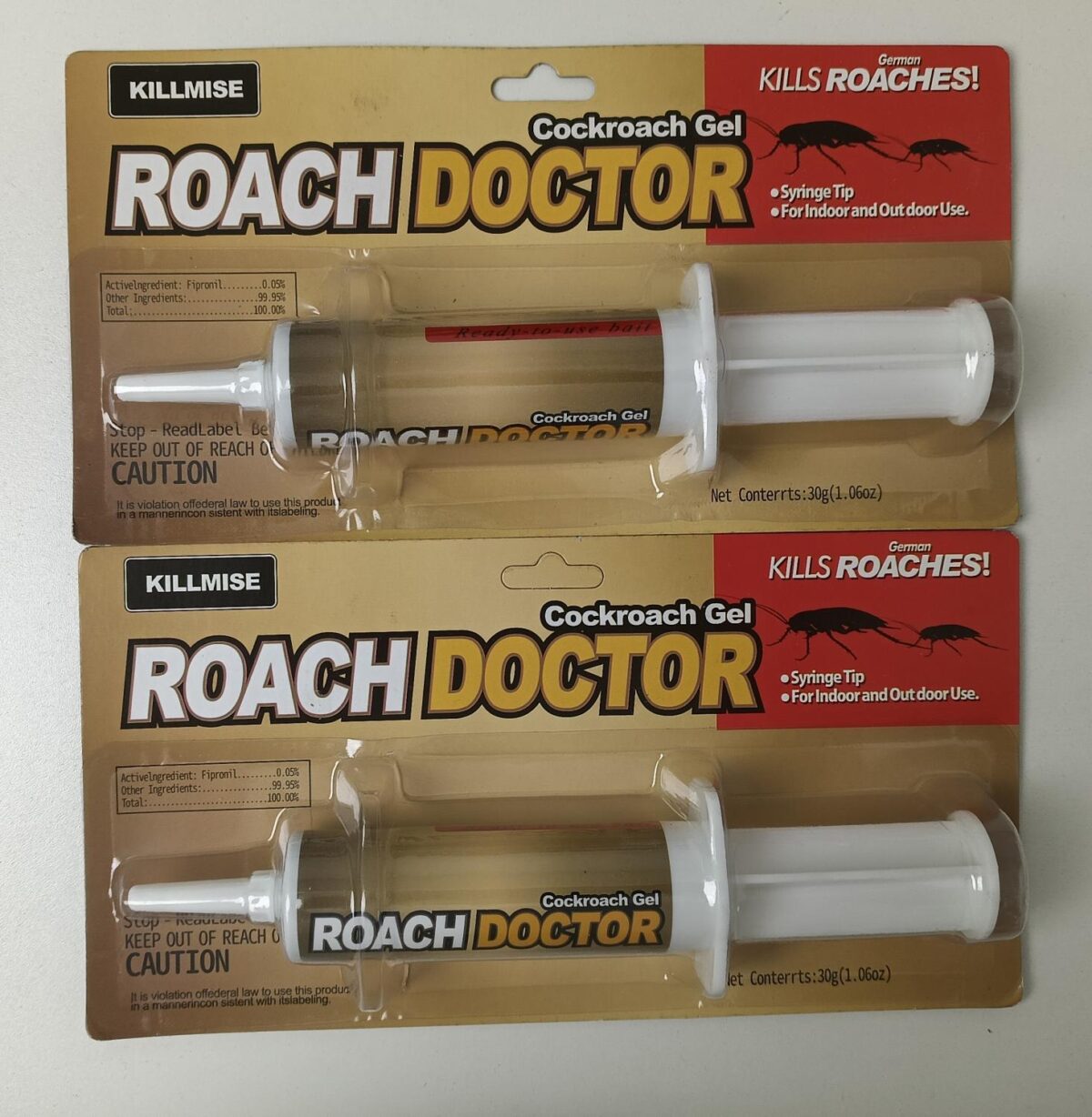 Free Shipping Cockroach Gel Bait, 30g – Professional Roach Killer Gel with Syringe Applicator, Indoor & Outdoor Use, Effective German Cockroach Control