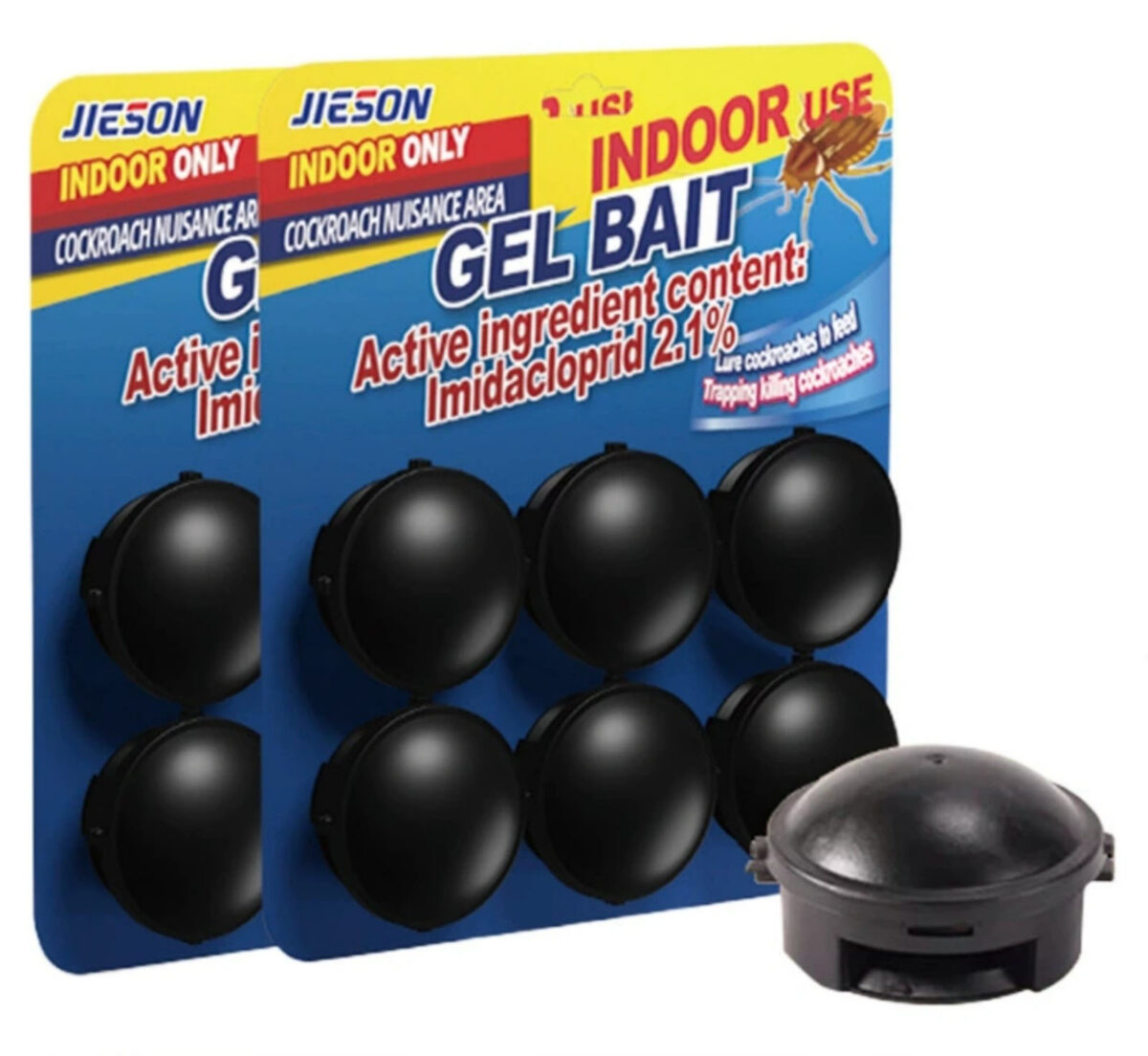 Free Shipping Cockroach Gel Bait Stations, Indoor Use Only, 2.1% Imidacloprid Roach Killer Traps, Effective Cockroach Control for Home, Kitchen & Bathroom