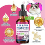 Flea & Tick Prevention Drops for Dogs & Cats | Natural Oral Supplement with Omega-3 & Multivitamins | Bacon Flavor | 2 fl oz (60mL) - Image 4