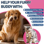 Flea & Tick Prevention Drops for Dogs & Cats | Natural Oral Supplement with Omega-3 & Multivitamins | Bacon Flavor | 2 fl oz (60mL) - Image 3