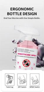 300ml Dinotefuran 0.5% Insecticide Spray, Fast-Acting Cockroach Killer with Long-Lasting Protection, Chain-Reaction Bug Spray for Roaches, Fleas, Bed Bugs, Ants - Image 5