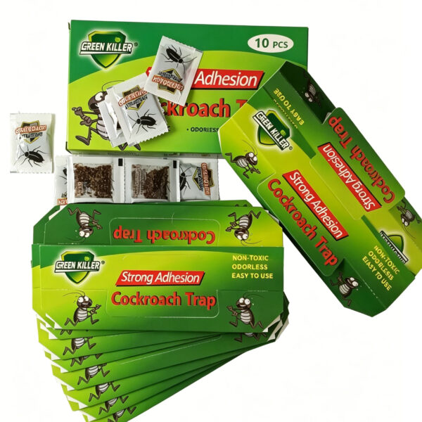 Cockroach Trap, 14 Pack Strong Adhesive Sticky Roach Killer, Non-Toxic Odorless Glue Traps for Indoor Home, Kitchen, Bathroom, Easy-to-Use Pest Control Traps - 1 Box