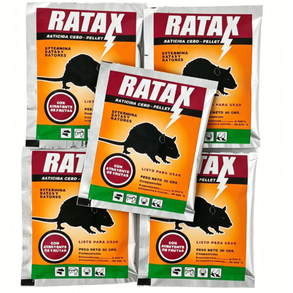 Rat Bait Pellets,  20g Packs, Ready-to-Use Rodent Killer with Fruit Attractant, Effective for Rats & Mice - 10 PCS